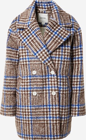 Monki Between-Seasons Coat in Blue: front