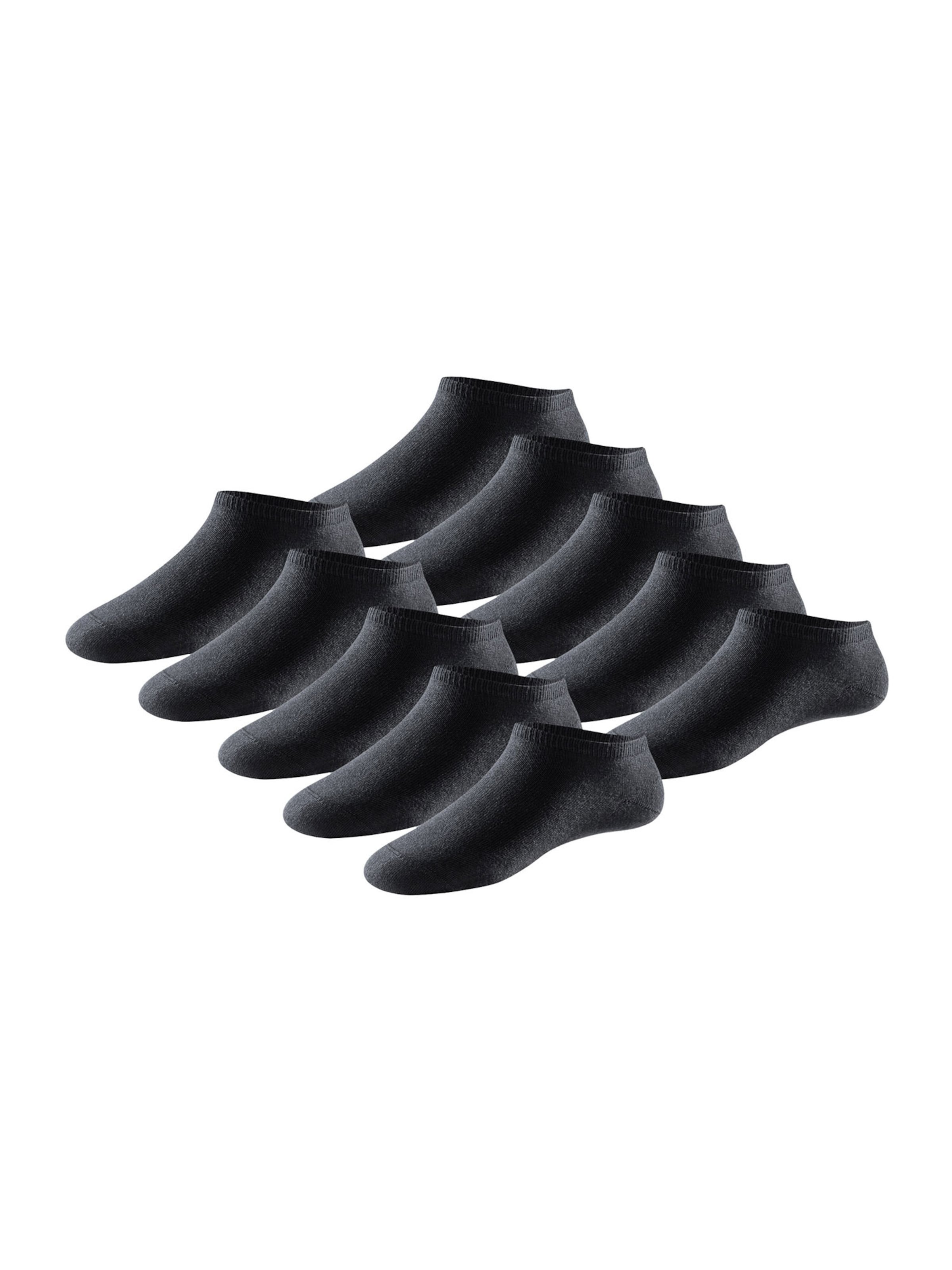 SCHIESSER Enkelsokken ' Bluebird ' in Zwart: voorkant