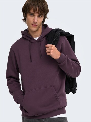 Only & Sons Regular Fit Sweatshirt 'ONSCERES' in Lila