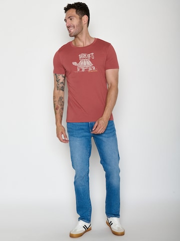 GREENBOMB Shirt 'Guide Turtle Walk' in Rood