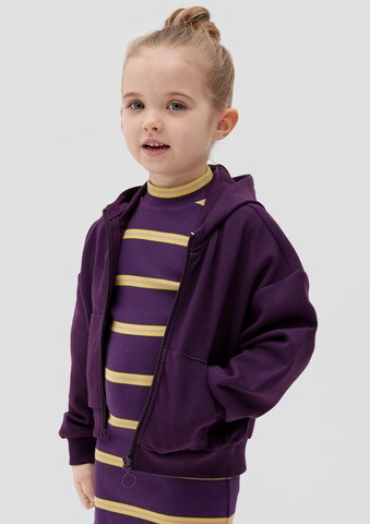 s.Oliver Zip-Up Hoodie in Purple: front