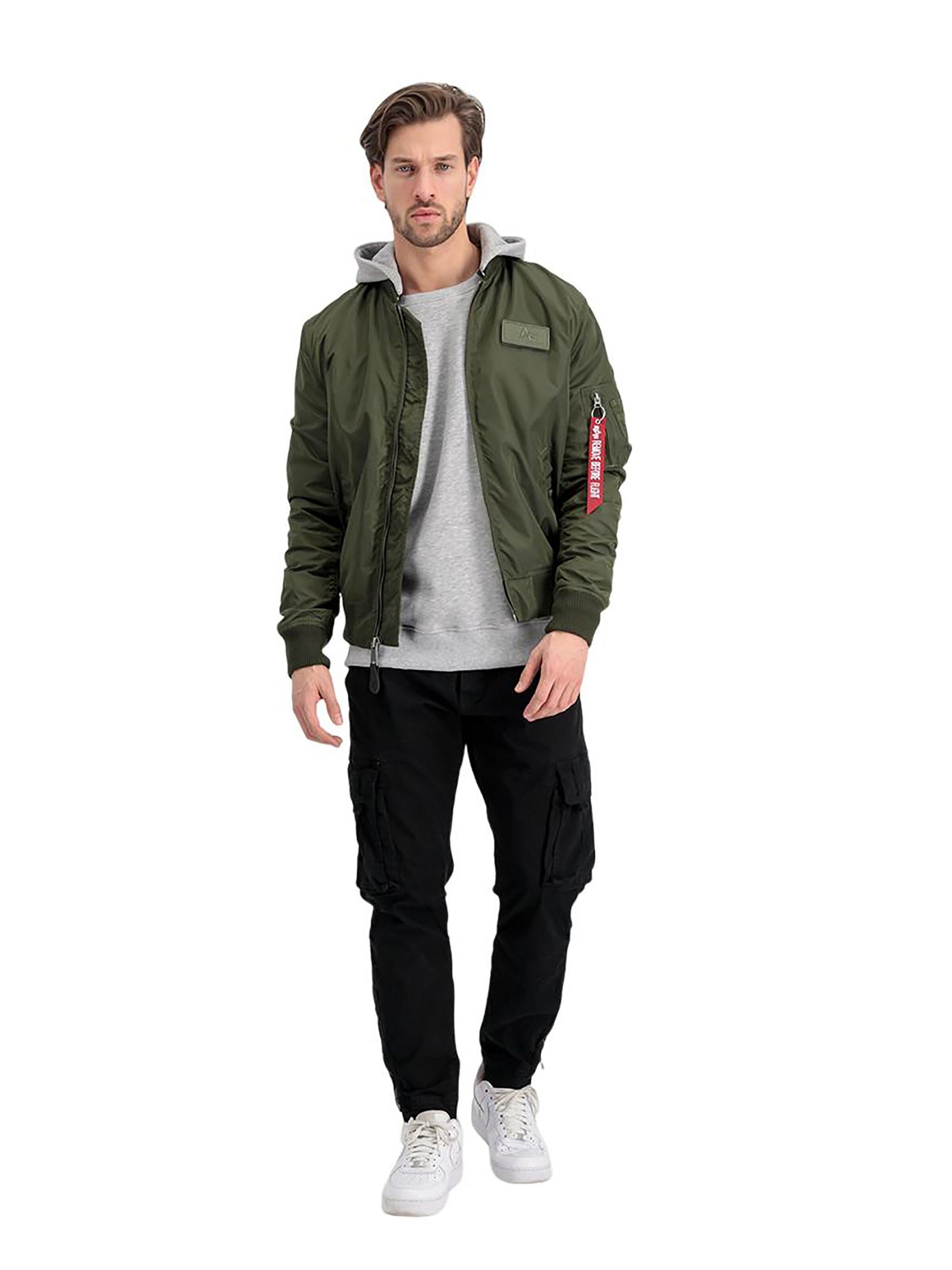 ALPHA INDUSTRIES Between-Season Jacket 'MA-1 TT' in Green