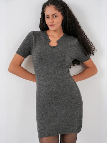 Bigdart Gebreide jurk in Grijs