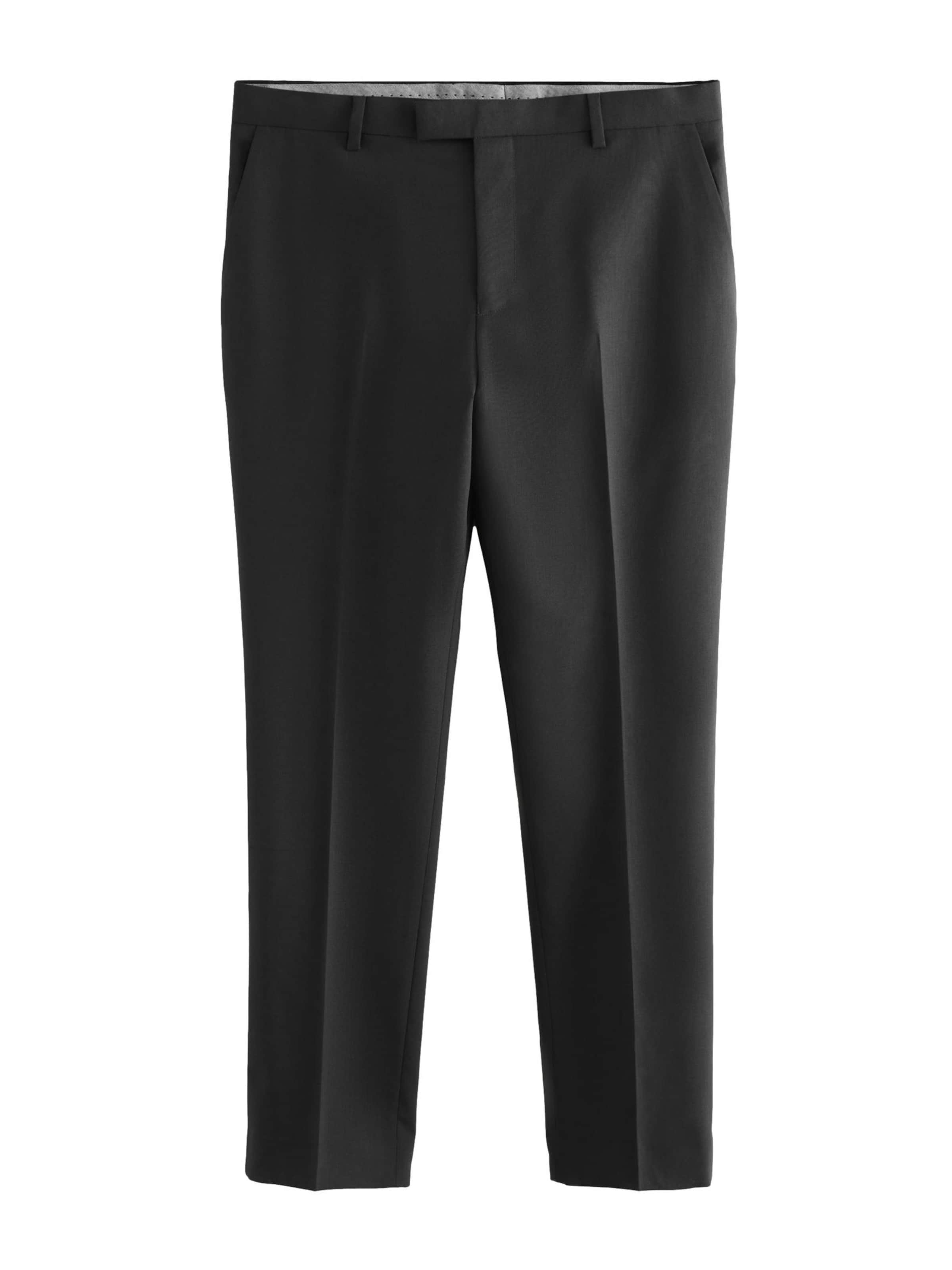 Next Slimfit Ráncos nadrág 'Nova Fides' - fekete: elől