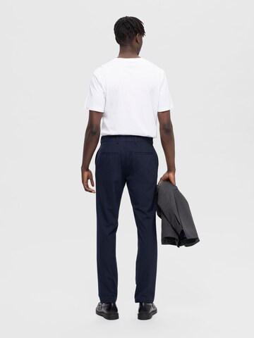 Coupe slim Pantalon chino 'Robert' SELECTED HOMME en bleu