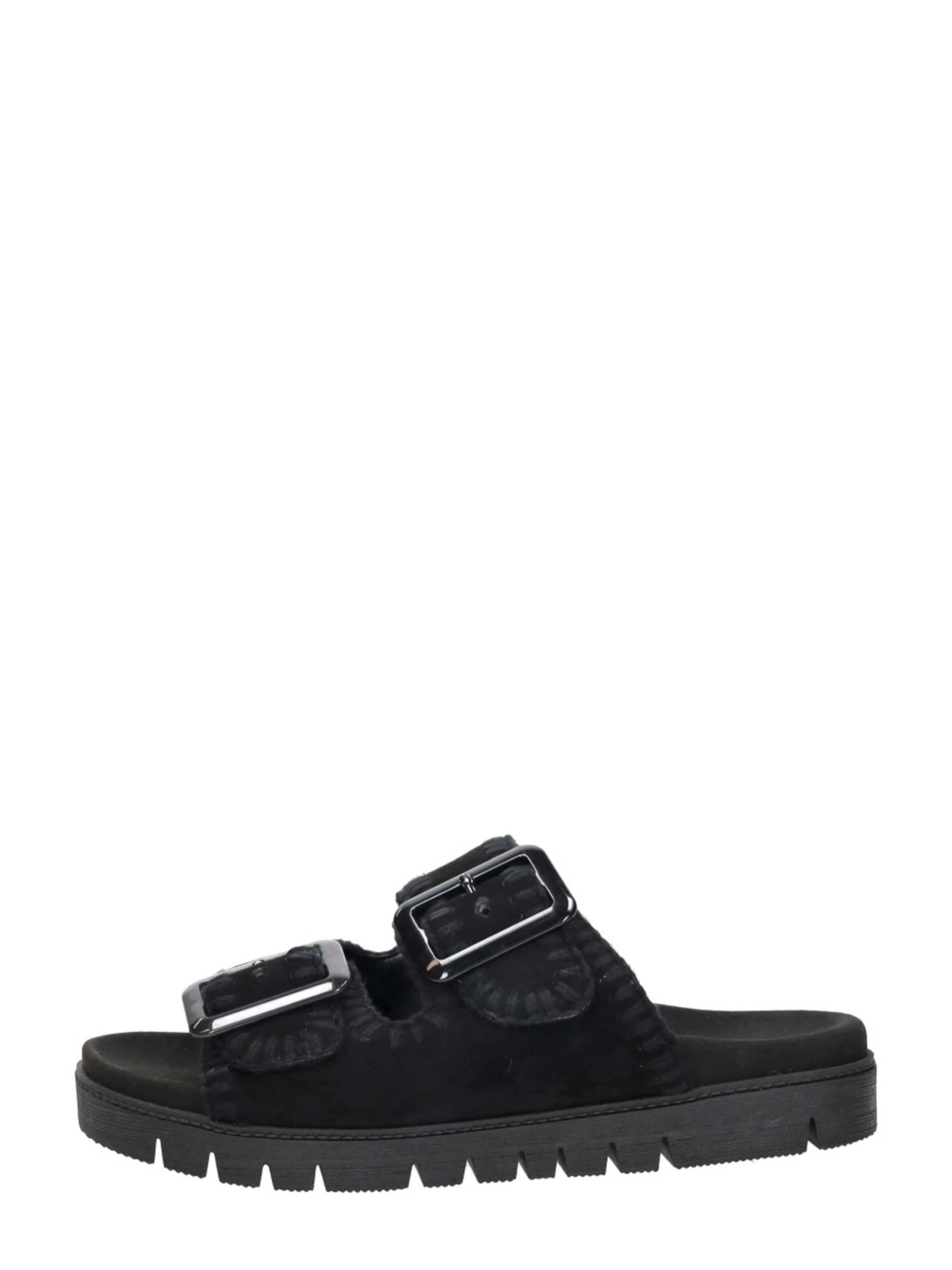 GABOR Slippers 'Open Teen' in Black: front