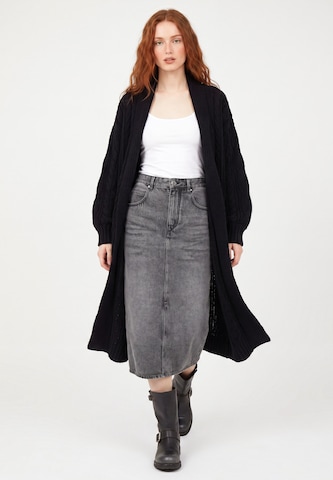 DreiMaster Vintage - Sobretudo de malha em preto: frente
