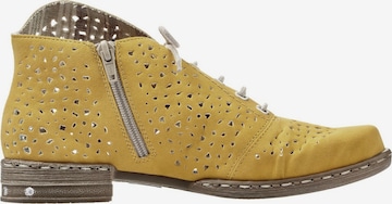 Rieker Lace-Up Shoes 'M1835' in Yellow