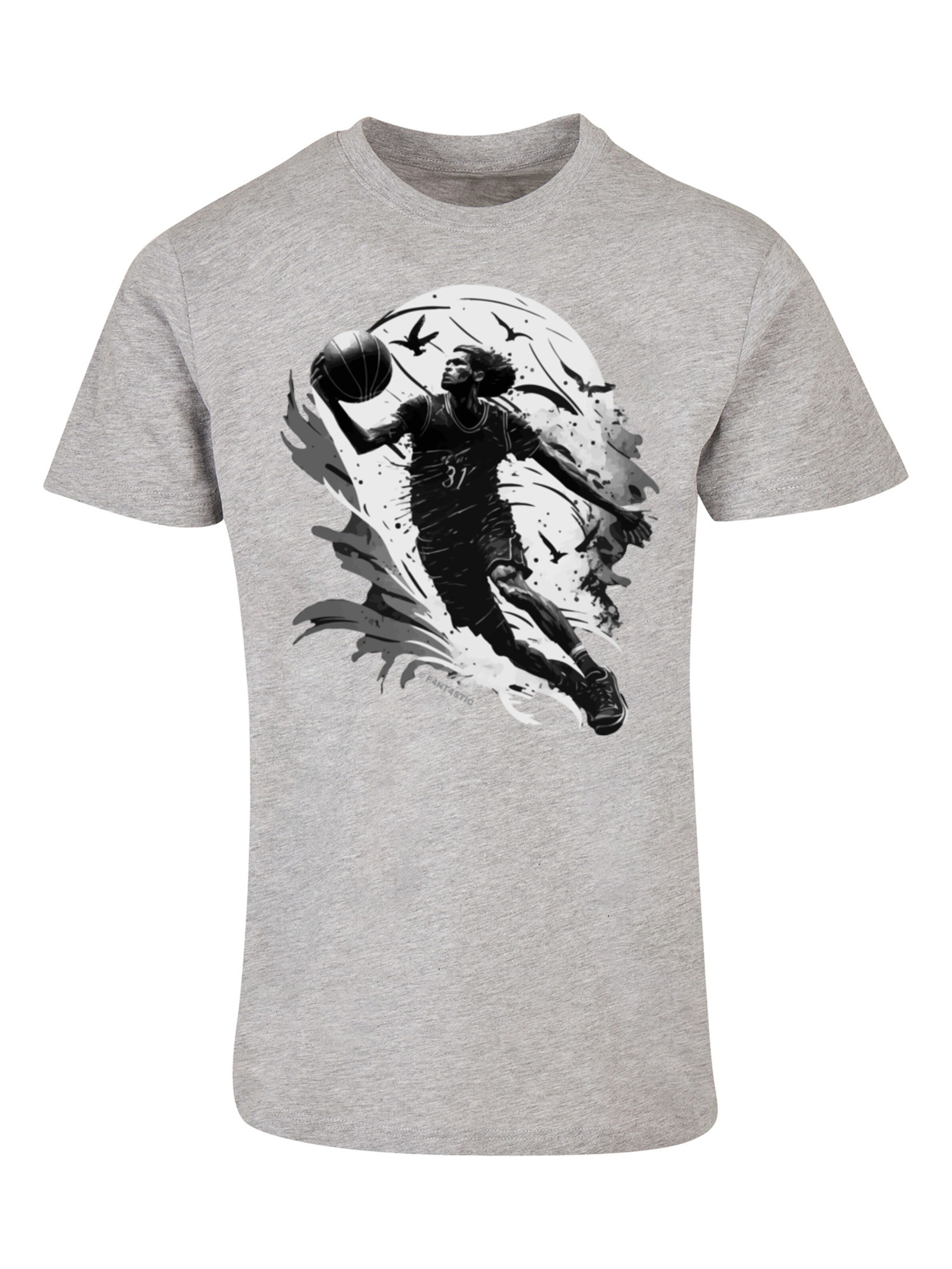 T-Shirt F4NT4STIC en gris : devant
