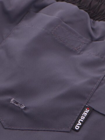 Reslad Badeshorts 'Badeshort mit Reißverschluss' in Grau