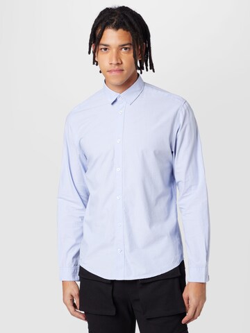 TOM TAILOR Regular fit Button Up Shirt in Blue: front