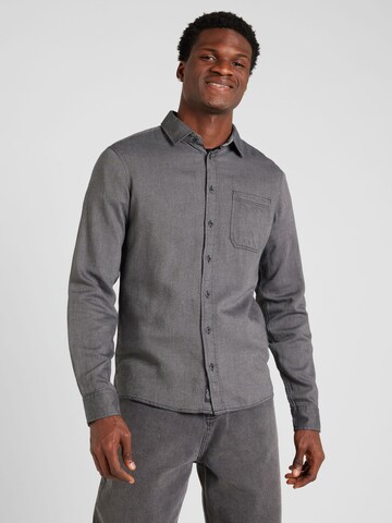 BLEND Regular Fit Hemd in Schwarz: Vorderseite