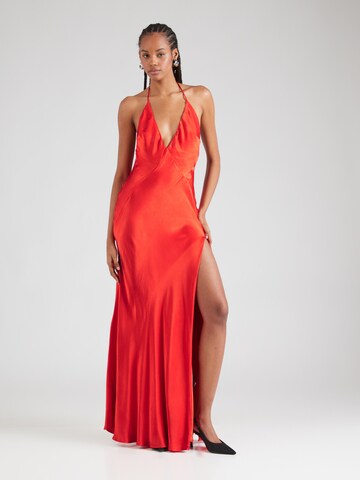 Robe 'YVE' Bardot en rouge : devant