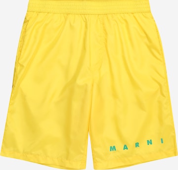 Shorts de bain Marni en jaune : devant