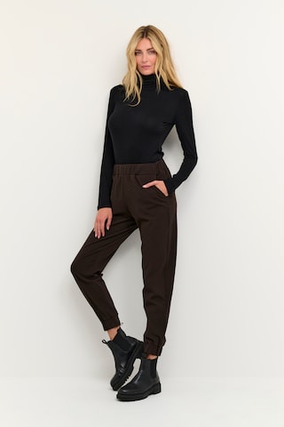 Effilé Pantalon 'Amona' Kaffe en marron