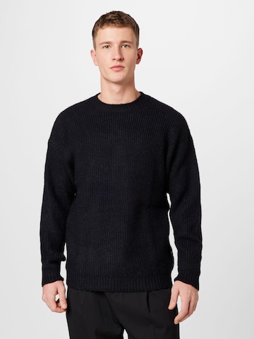 TOM TAILOR DENIM Sweater in Black: front