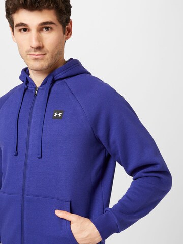 UNDER ARMOUR Athletic Zip-Up Hoodie 'Rival' in Blue