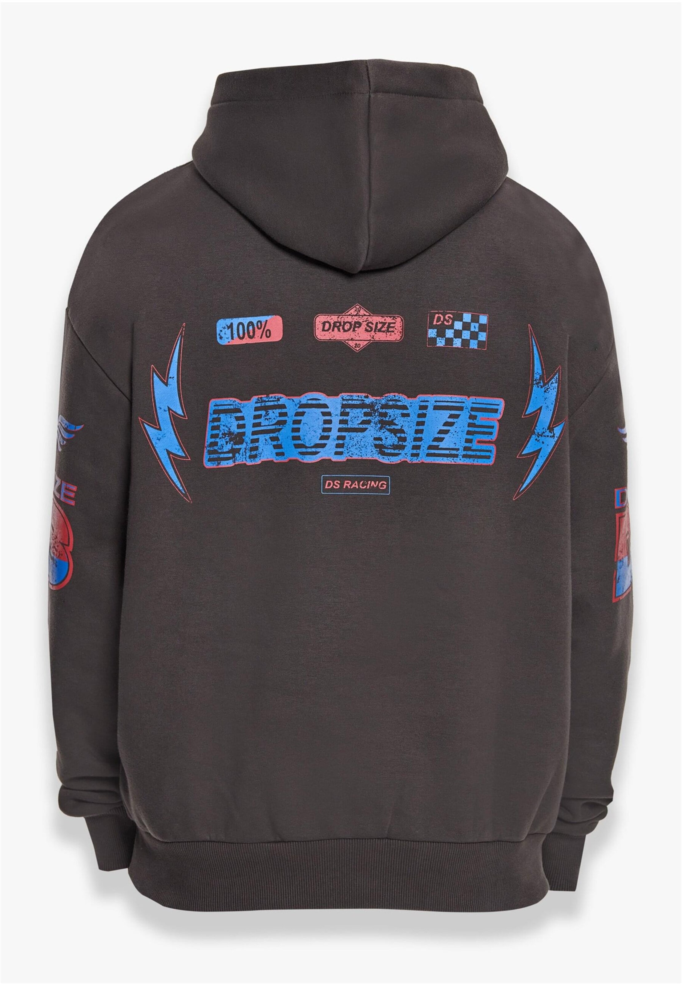 Dropsize Herren ' Dropsize Heavy Oversize Racing Hoodie ' in Schwarz