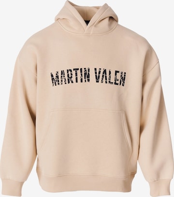 Sweat-shirt MARTIN VALEN en beige : devant