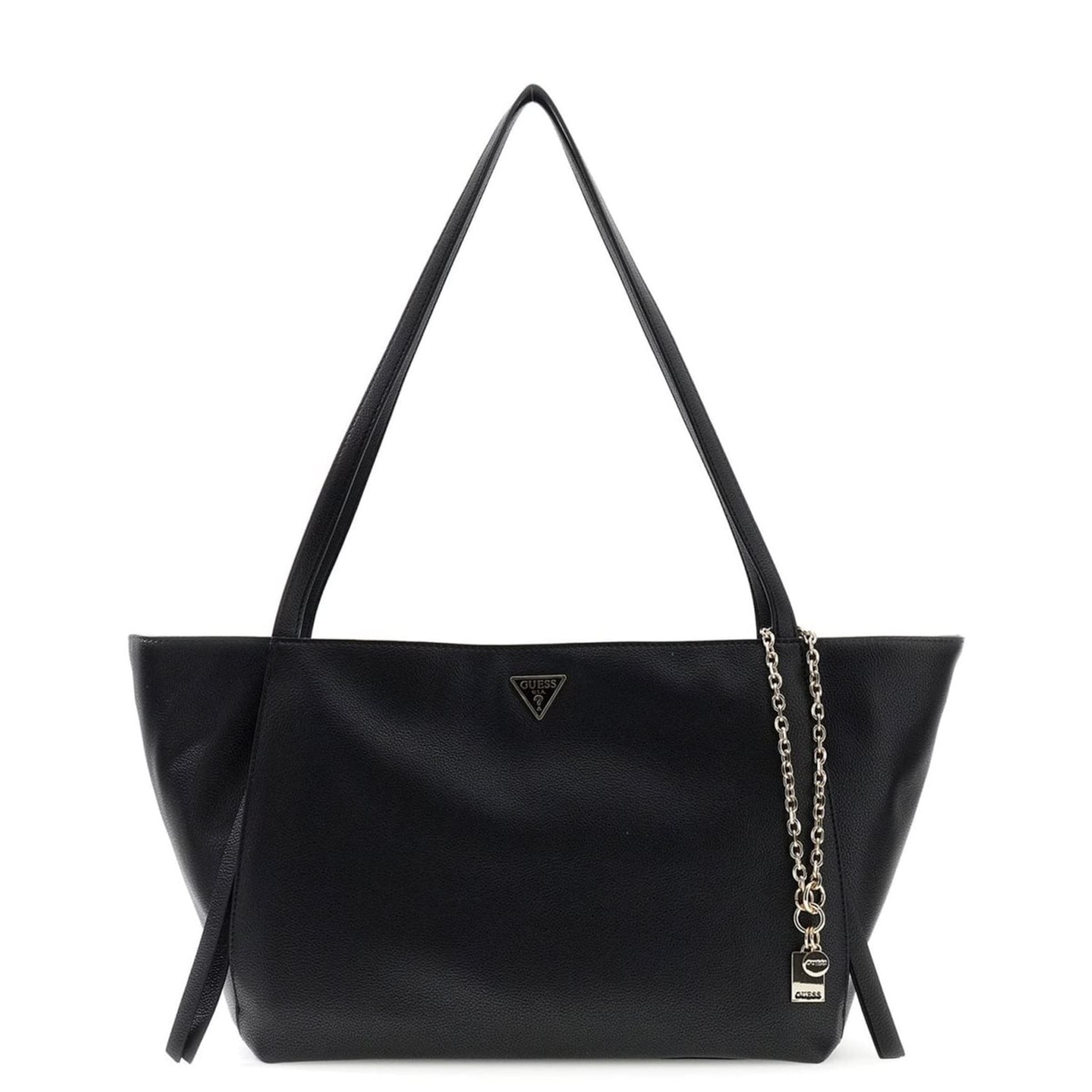 GUESS Schultertasche 'Devon' in Schwarz: Vorderseite