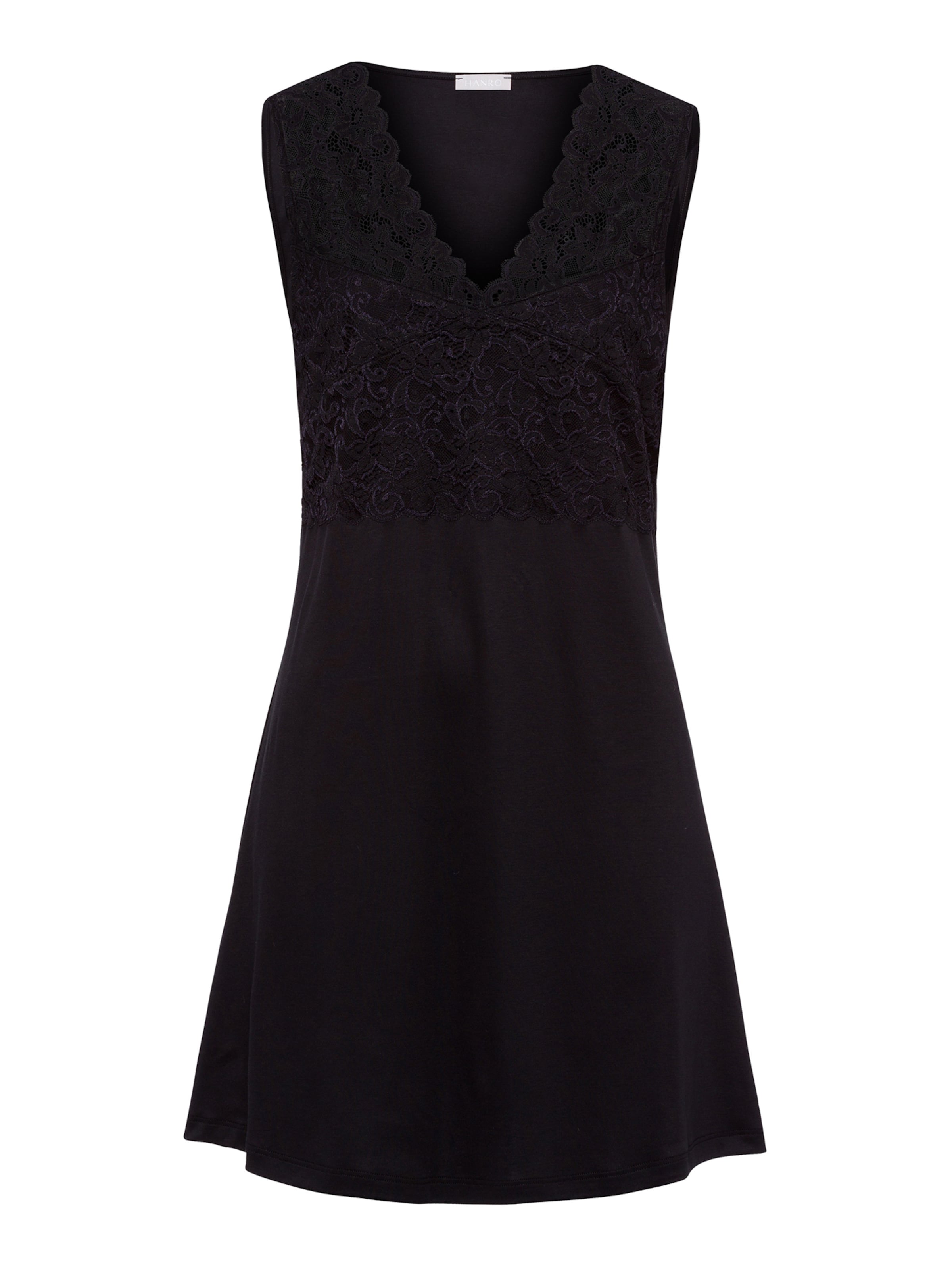 Hanro Nachthemd ' Moments ' in Schwarz: Vorderseite