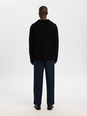 SELECTED Gebreid vest in Zwart