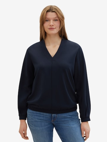 Tom Tailor Women + Sweatshirt in Blau: predná strana