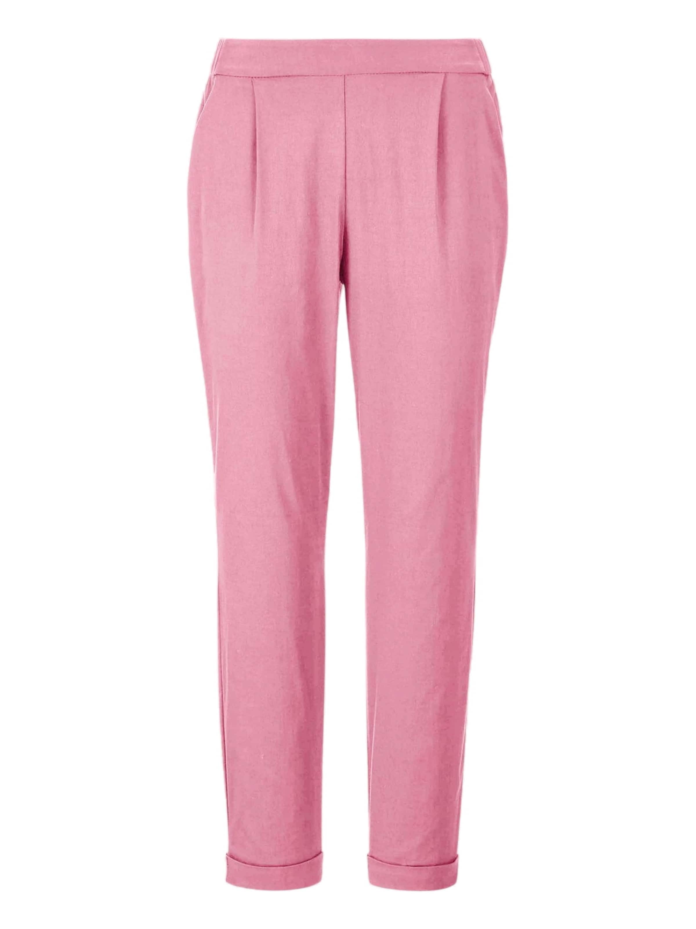 MADELEINE Tapered Bandplooibroek in Roze: voorkant