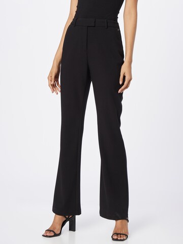 COMMA Flared Trousers in Black: front