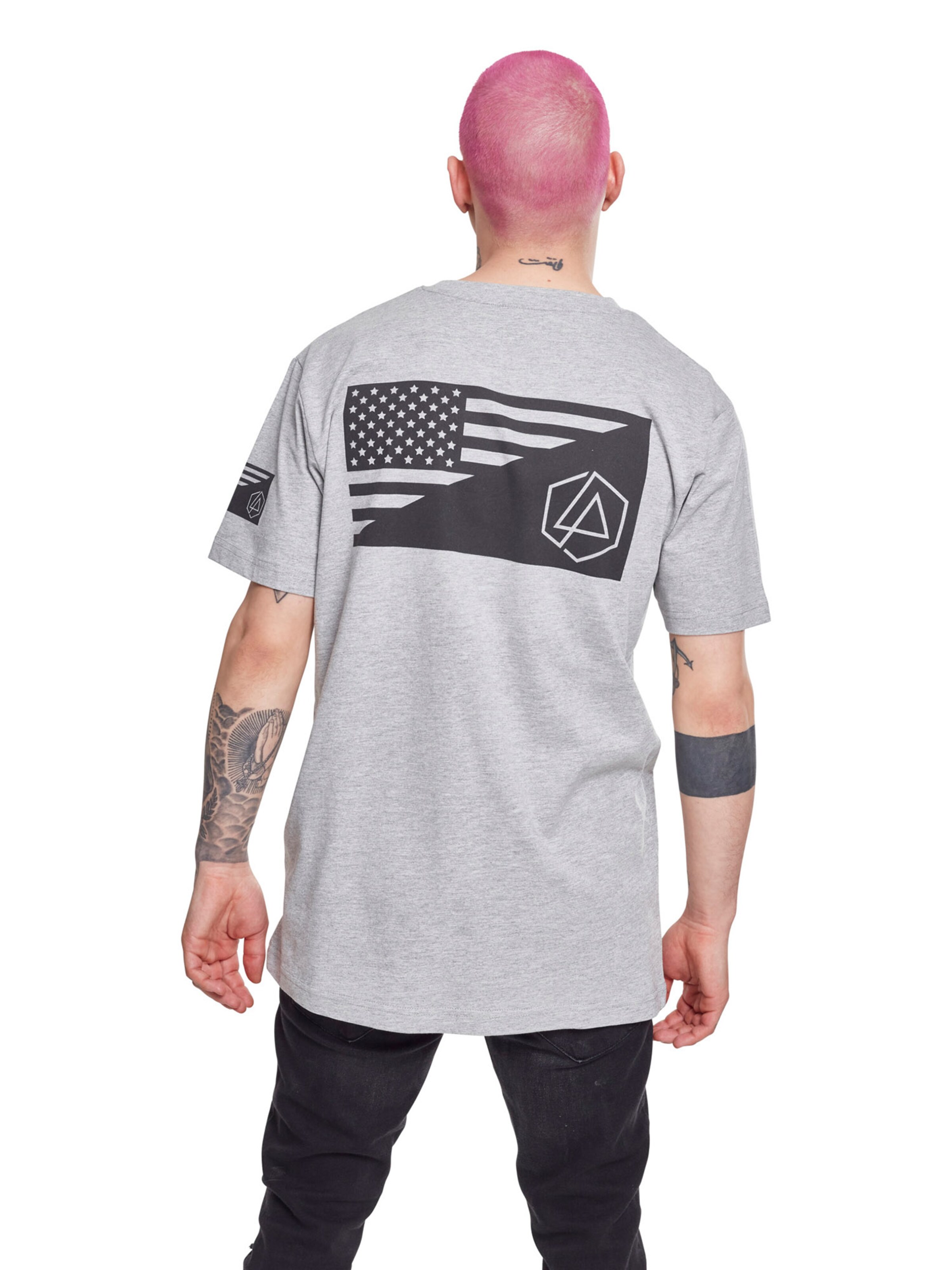 Mister Tee Maglietta Linkin Park in Grigio Sfumato ABOUT YOU