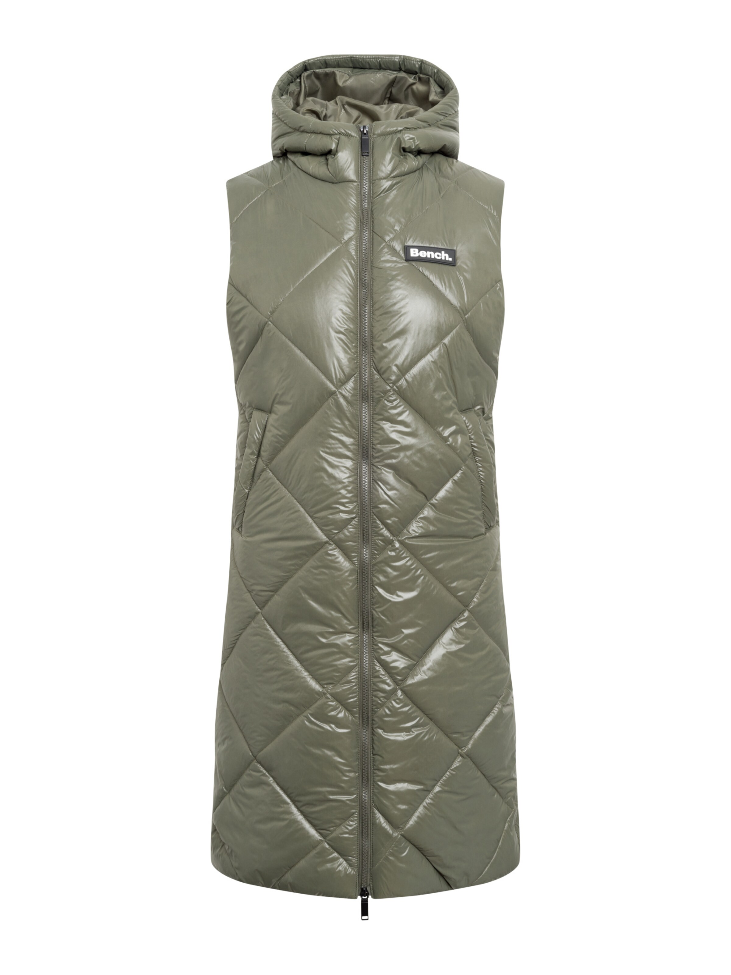 BENCH Weste 'Nakiyah' in Grün: Vorderseite