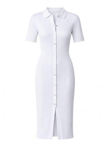 Robe 'Midi' Ethiquet en blanc : devant