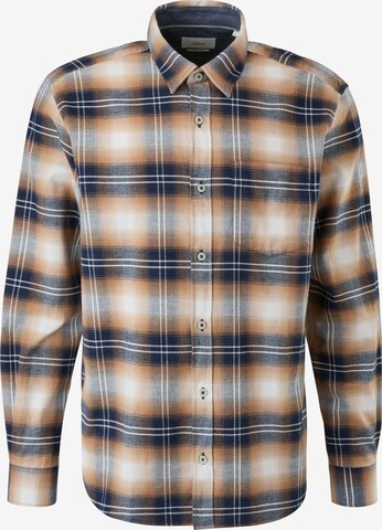 s.Oliver Button Up Shirt in Brown: front