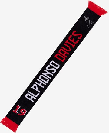 FC BAYERN MÜNCHEN Sports Scarf 'Alphonso Davies' in Black: front