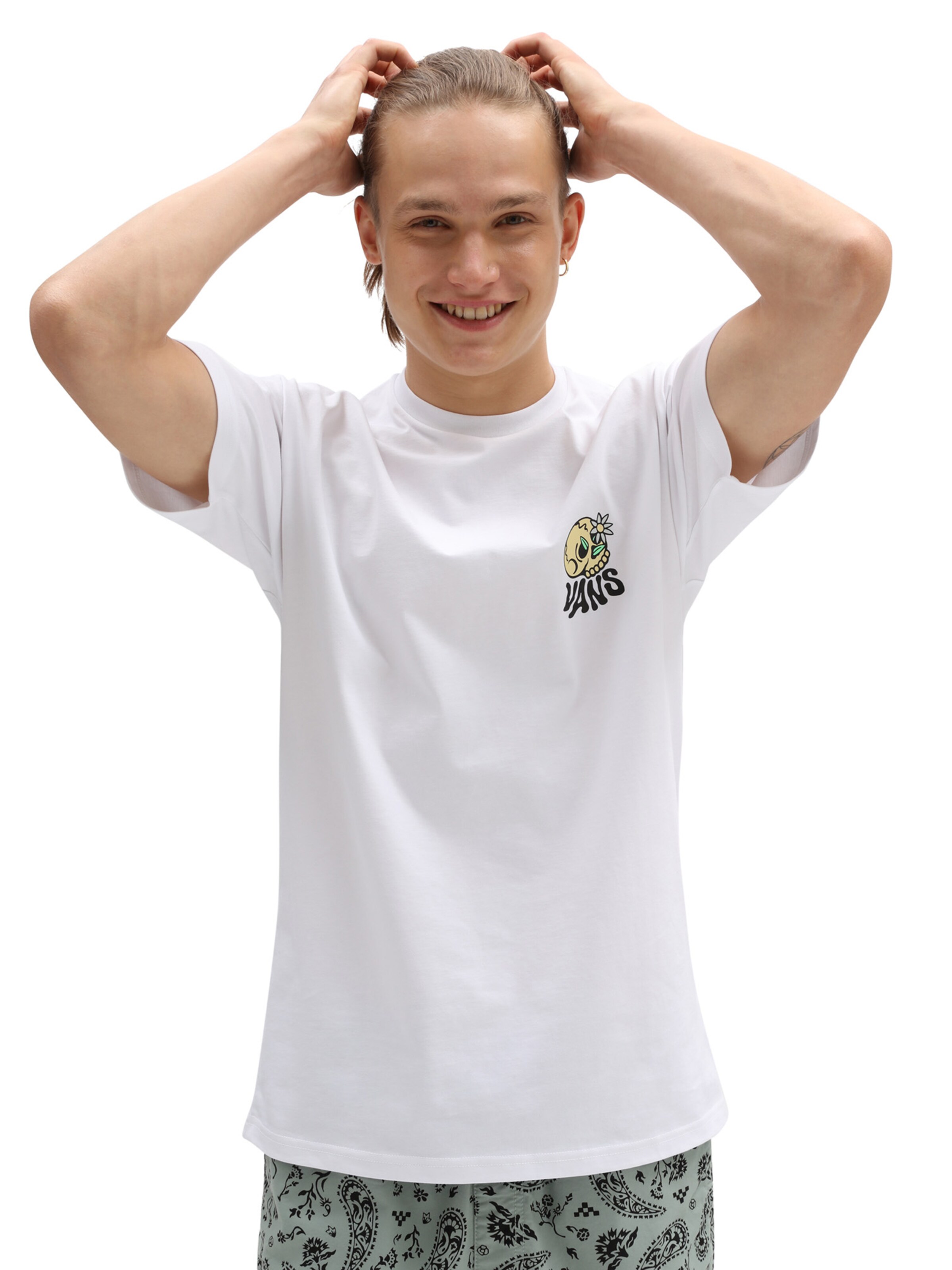 Männer Shirts VANS T-Shirt 'Skull Daze' in Naturweiß - JY46479