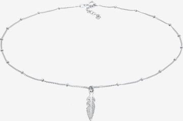 ELLI Halskette Choker, Feder in Silber: predná strana