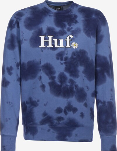 HUF Sweatshirt in blau / navy / gelb / weiß, Produktansicht