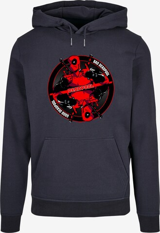 ABSOLUTE CULT Sweatshirt 'Deadpool - Good Bad' in Blue: front