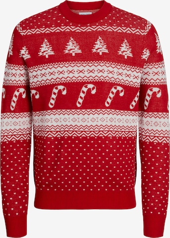 JACK & JONES - Jersey 'JJXmas Gabriel' en rojo: frente