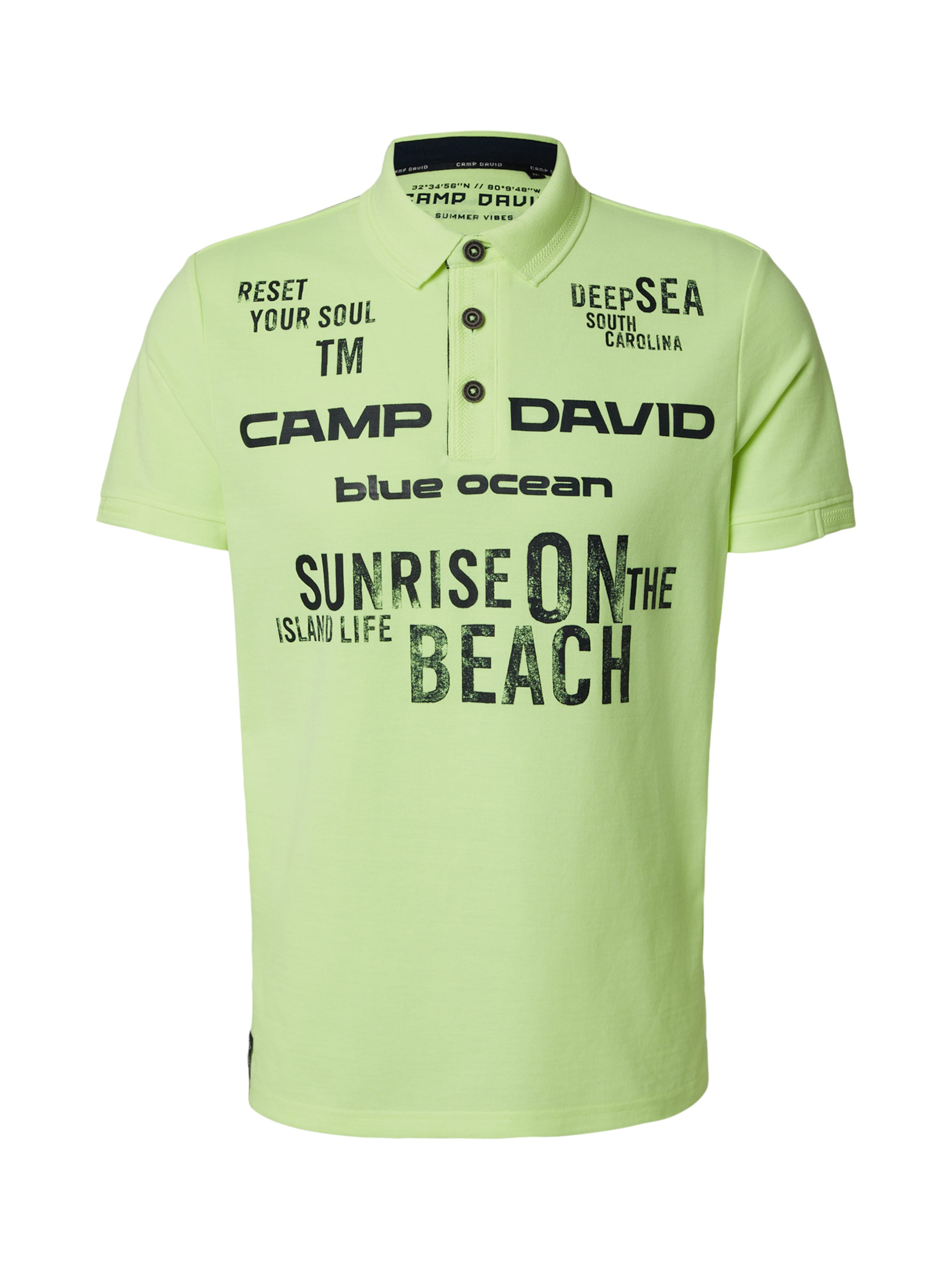T-Shirt CAMP DAVID en vert : devant