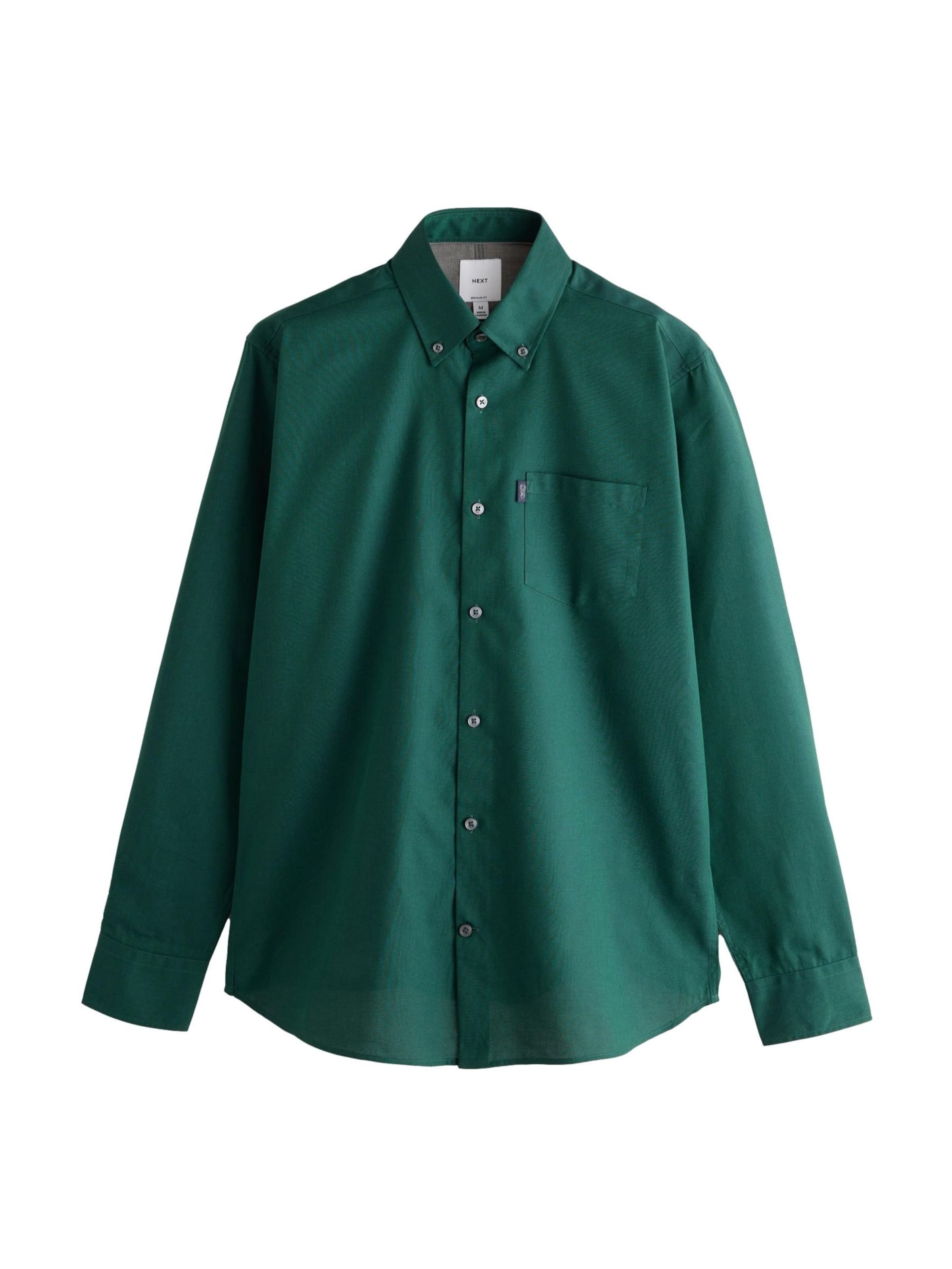 Next Regular fit Overhemd in Groen: voorkant