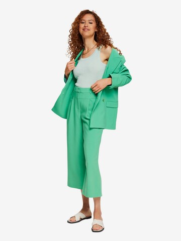 ESPRIT Wide leg Pleat-Front Pants in Green