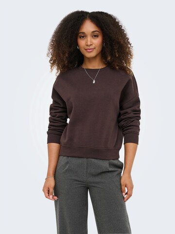 ONLY Sweatshirt in Brown: front