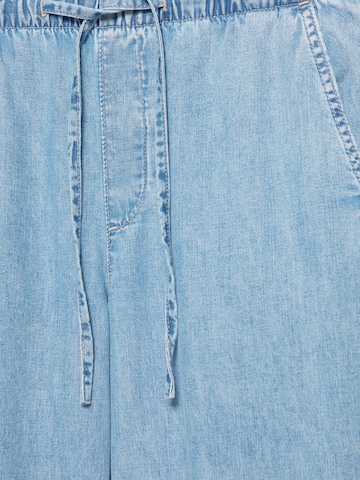 Wide leg Jeans de la Pull&Bear pe albastru