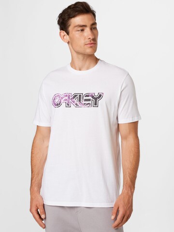 OAKLEY Λειτουργικό μπλουζάκι 'Gradient' σε λευκό: μπροστά