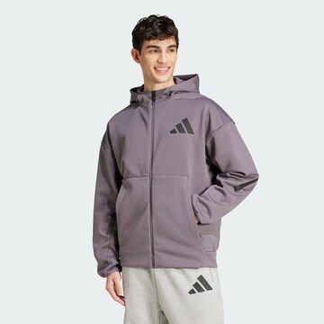 ADIDAS SPORTSWEAR Sports sweat jacket in Grey: front