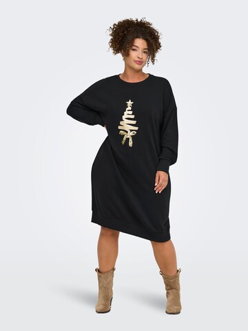 ONLY Carmakoma Jurk 'CARSANTA XMAS' in Zwart