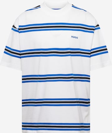 T-Shirt 'Natinolo' HUGO Blue en blanc : devant