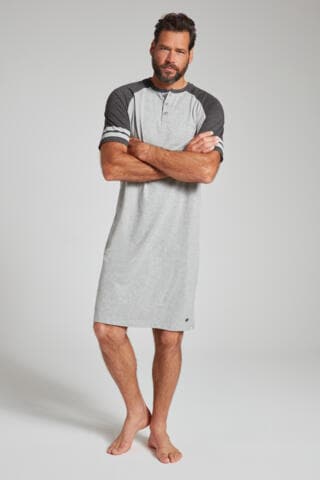 JP1880 Short Pajamas in Grey: front