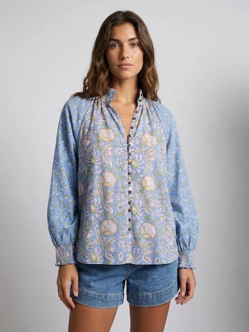 Miss June - Blusa 'Blouse Raquel' en azul: frente